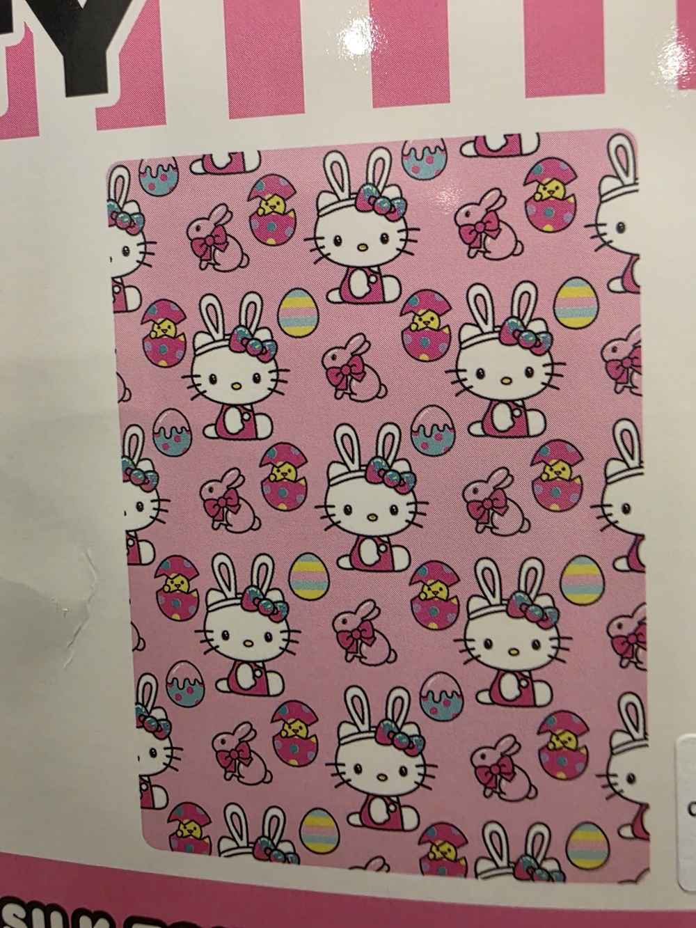 NWT Hello Kitty Pink Bunny & Easter Egg Print Throw